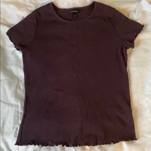 Purple ribbed t-shirt